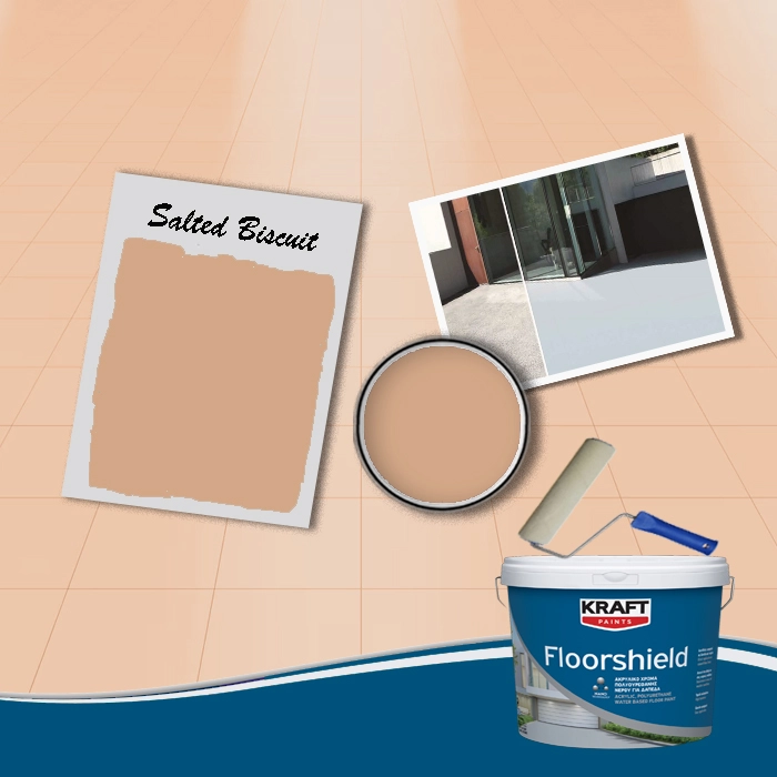 Полиуретанова акрилна боя за подове и плочки, цвят Salted Biscuit, 750 ml