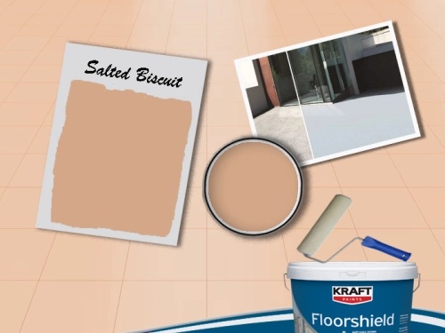 Полиуретанова акрилна боя за подове и плочки, цвят Salted Biscuit, 750 ml