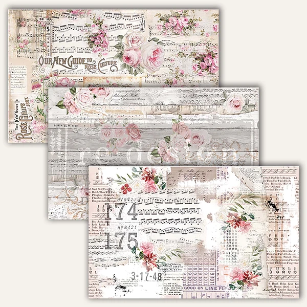 Декупажна тишу хартия ReDesign – Shabby Chic –  3 броя х 48,25 cm x 76,20 cm