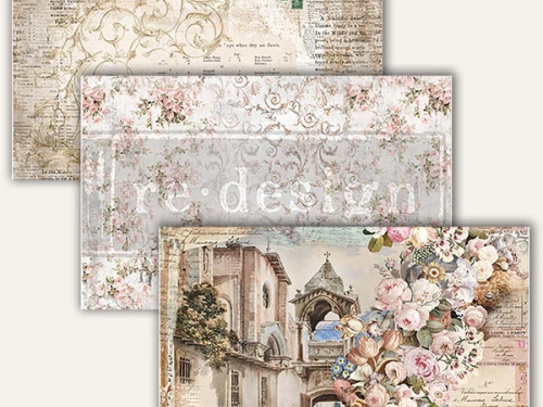 Декупажна тишу хартия ReDesign –  Old World Charm – 3 броя х 48,25 cm x 76,20 cm