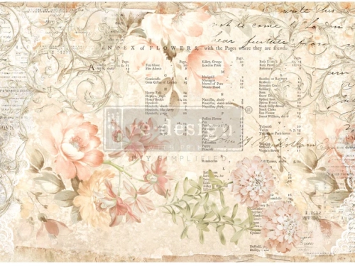 Redesign Tissue Paper - Floral Parchment - 48,30 cm x 76,20 cm